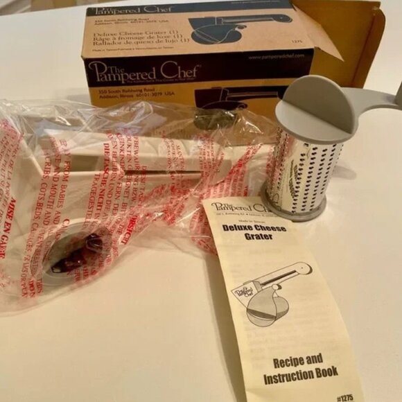 PAMPERED CHEF ~ #1275 ~ rotary ~ DELUXE CHEESE GRATER - Picture 5 of 5